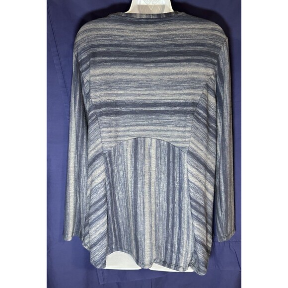 Christopher & Banks Blue & White Striped 3/4 Sleeve Top P/XL - Picture 2 of 11